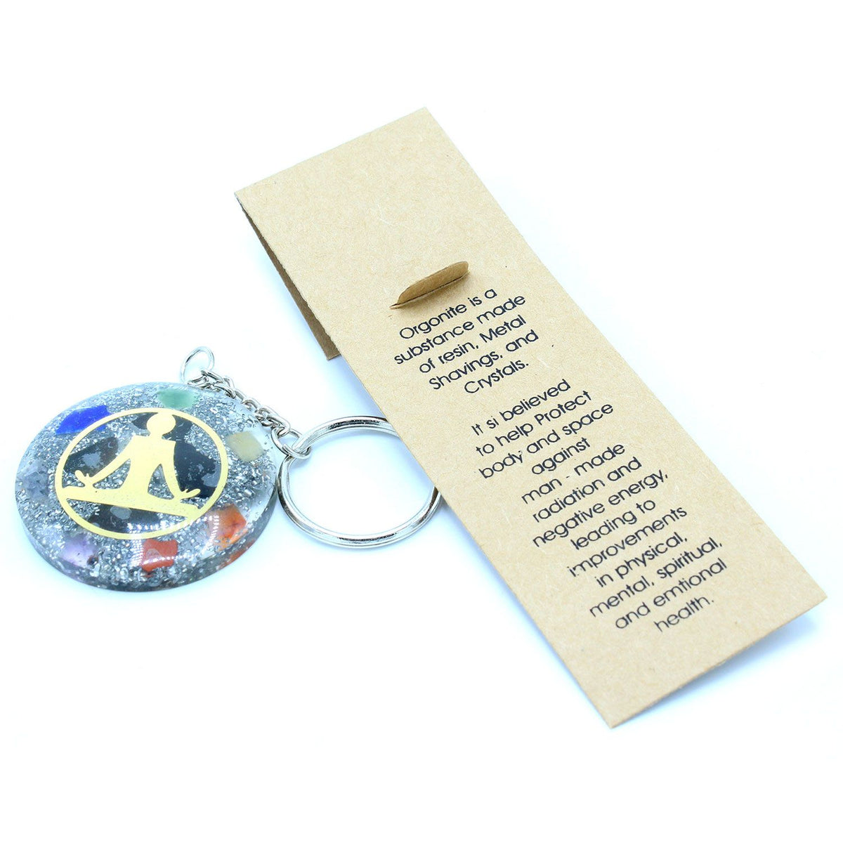 Buddha Seven Chakra Orgonite Keyring