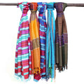 Large Blue Indian Boho Scarf – 75 x 180cm
