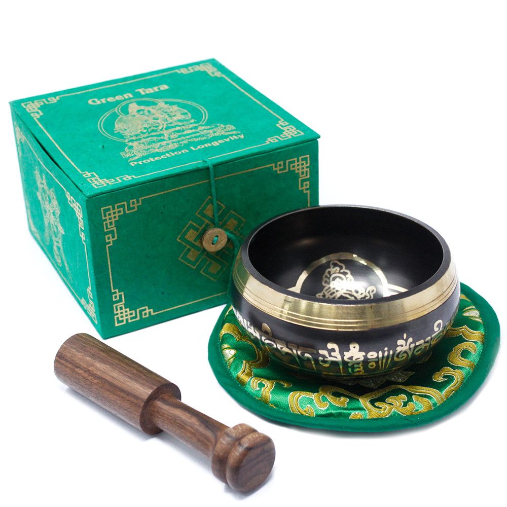 Green Tara Singing Bowl Set – 10cm, 380g