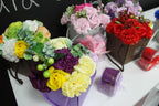 Pink Rose and Carnation Soap Flower Bouquet