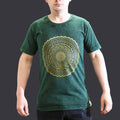 Green Mandala Stonewashed Cotton T-Shirt – Small