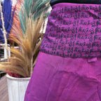 Thai Fisherman Yoga Pants with Mandala Mantra Print – Purple