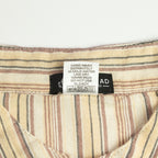 Brown and Beige Sari Grandad Shirt – Large