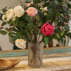 Floral Glass Vase Candle Holder – 19 × 11cm