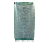 Picnic Green Cotton Pareo Throw – 100 × 180cm