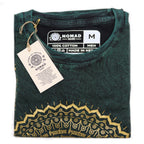 Mandala Stonewashed Cotton T-Shirt – Green, Medium