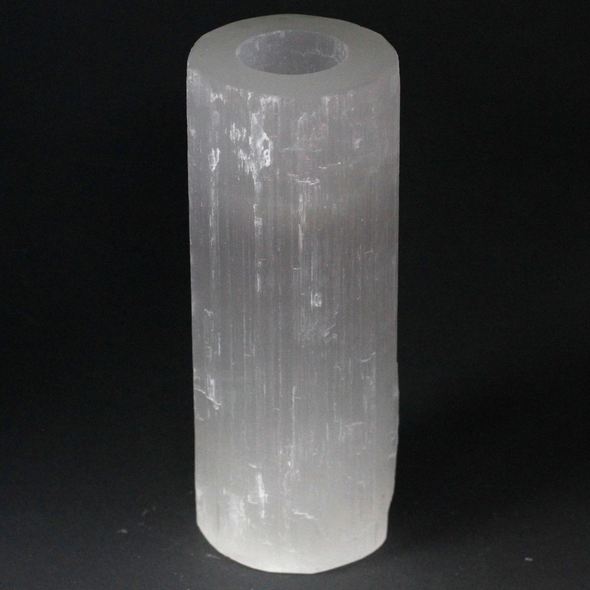 Selenite Cylinder Candle Holder – 20 cm