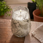 Drawn By Flame Tall Glass Jar Candle