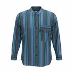 Turquoise Sari Grandad Shirt – Medium