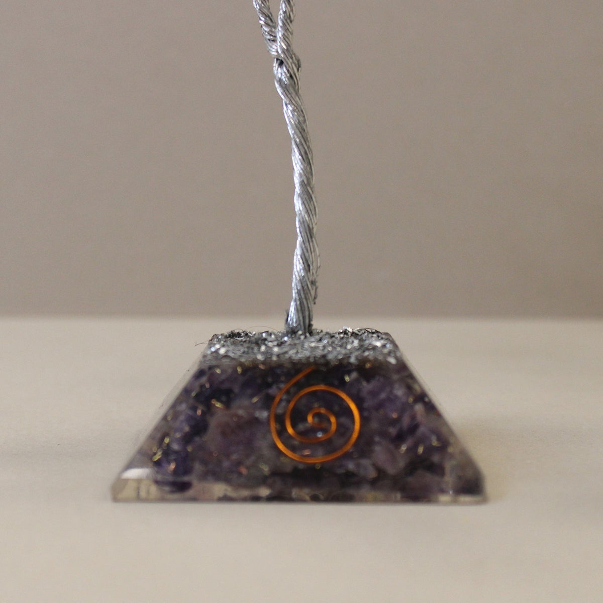Amethyst Gemstone Tree with Orgonite Base – 80 Stones