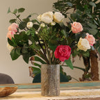 Floral Glass Vase Candle Holder – 19 × 11cm