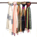 Large Green Indian Boho Scarf – 75 x 180cm