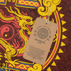 Dragon Mandala Maroon Cotton T-Shirt – Medium