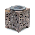 Elephant Soapstone Oil Burner – 10 × 7.5cm