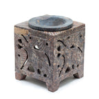 Elephant Soapstone Oil Burner – 10 × 7.5cm