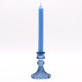 Royal Blue Vintage Glass Dinner Candle Holders – Set of 2