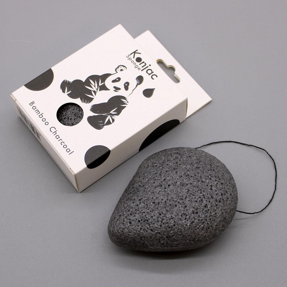 Bamboo Charcoal Teardrop Konjac Sponge