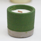 Green Sea Moss & Herbs Soy Candle in Concrete Pot