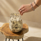 Drawn By Flame Tall Glass Jar Candle