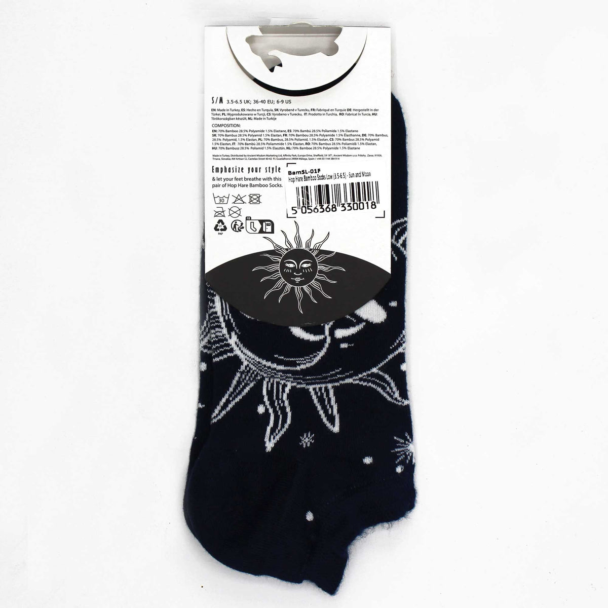 Sun and Moon Bamboo Trainer Socks – UK 36–40