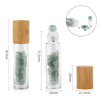 Aventurine Gemstone Roller Bottle with Wooden Cap – 5ml