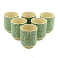 Green Mosaic Herbal Tea Cups
