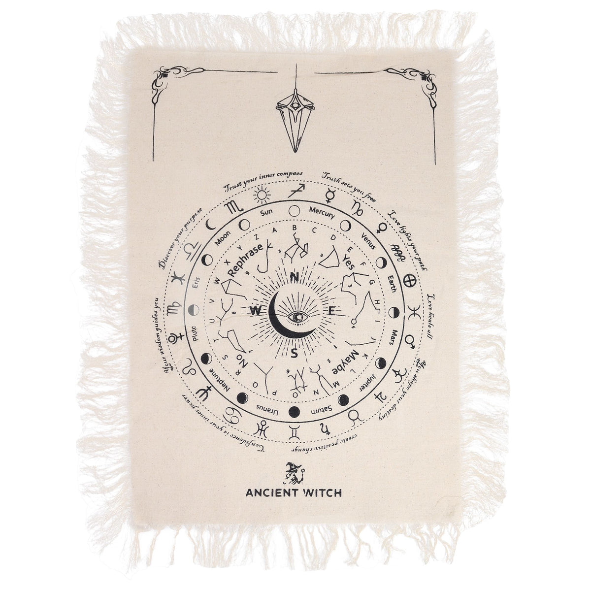 All-Seeing Eye Pendulum Divination Cloth – Black