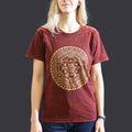 Chakra Maroon Stonewashed Cotton T-Shirt – Small