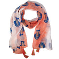 Coral Aqua Fish Scarf – 180 x 50cm