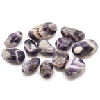 Chevron Amethyst Tumble Stones – 12 Pieces