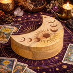 Moon-Shaped Tarot Card Sliding Box