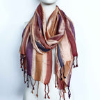 Large Green Indian Boho Scarf – 75 x 180cm