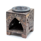 Elephant Soapstone Oil Burner – 10 × 7.5cm