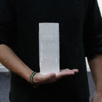 Selenite Cylinder Candle Holder – 20 cm