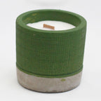 Green Sea Moss & Herbs Soy Candle in Concrete Pot