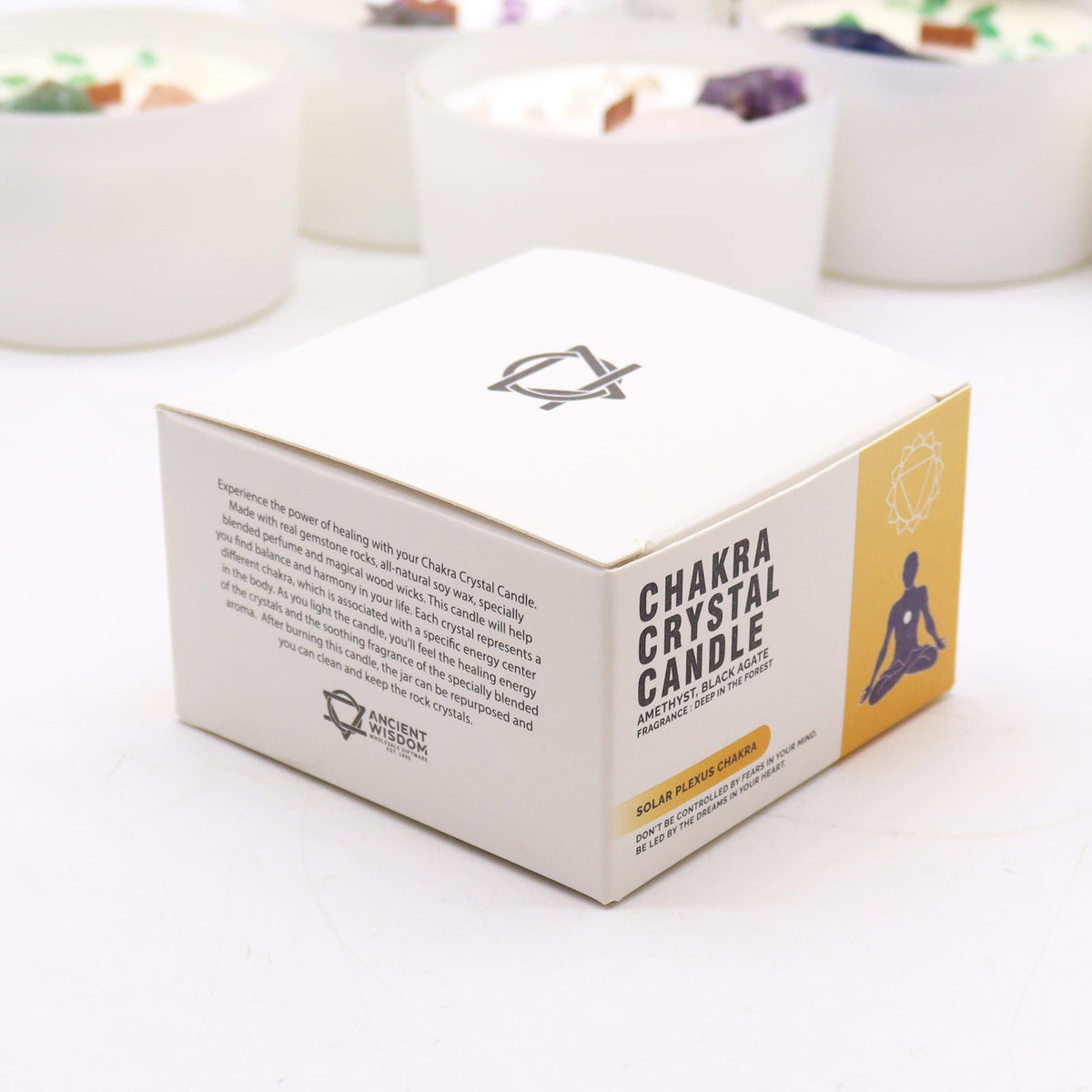 Solar Plexus Chakra Crystal Candle