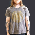 Mandala Stonewashed Cotton T-Shirt – Dark Grey, Large