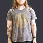 Mandala Stonewashed Cotton T-Shirt – Dark Grey, Large