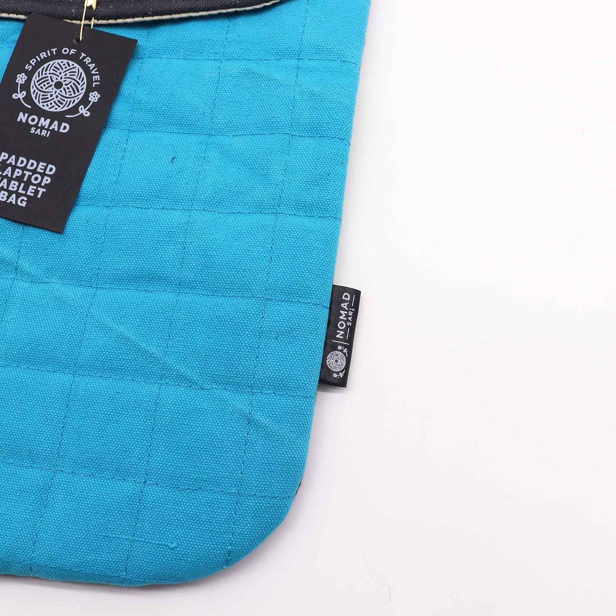 Turquoise Padded Laptop Pouch – 14oz Stonewash