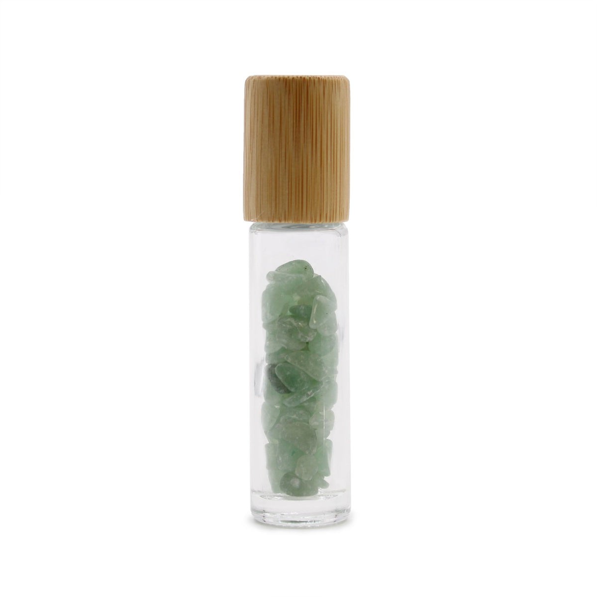 Aventurine Gemstone Roller Bottle with Wooden Cap – 5ml