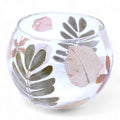 Primavera Floral Glass Bowl Candle Holder – 8 × 10cm