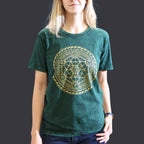 Chakra Green Stonewashed Cotton T-Shirt – Small