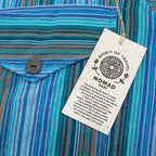 Turquoise Sari Grandad Shirt – Medium