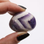 Chevron Amethyst Tumble Stones – 12 Pieces