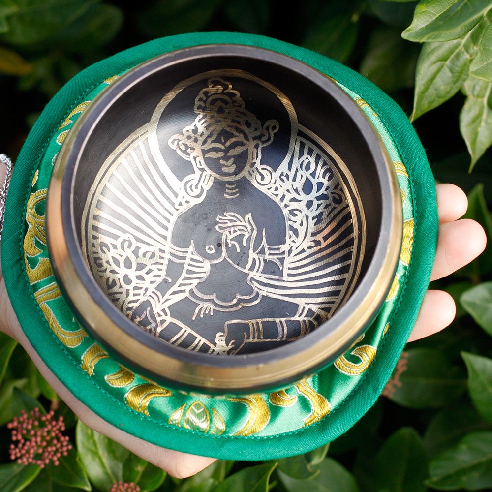 Green Tara Singing Bowl Set – 10cm, 380g