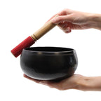 Large Black Beaten Singing Bowl – 18cm