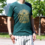 Hamsa Green Stonewashed Cotton T-Shirt – Medium