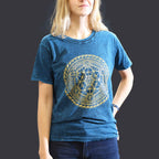Chakra Blue Stonewashed Cotton T-Shirt – Small