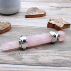 Rose Quartz Hexagonal Crystal Wand – 12cm
