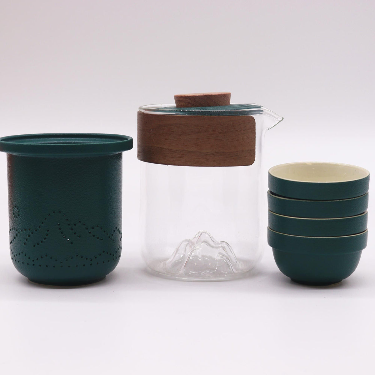 Four Friends Travel Mountain Teapot Set